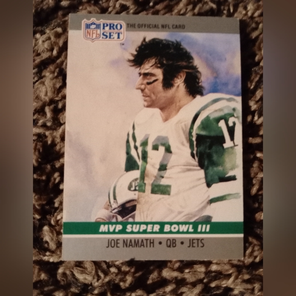 NFL Pro Set Joe Namath MVP Super Bowl III Card